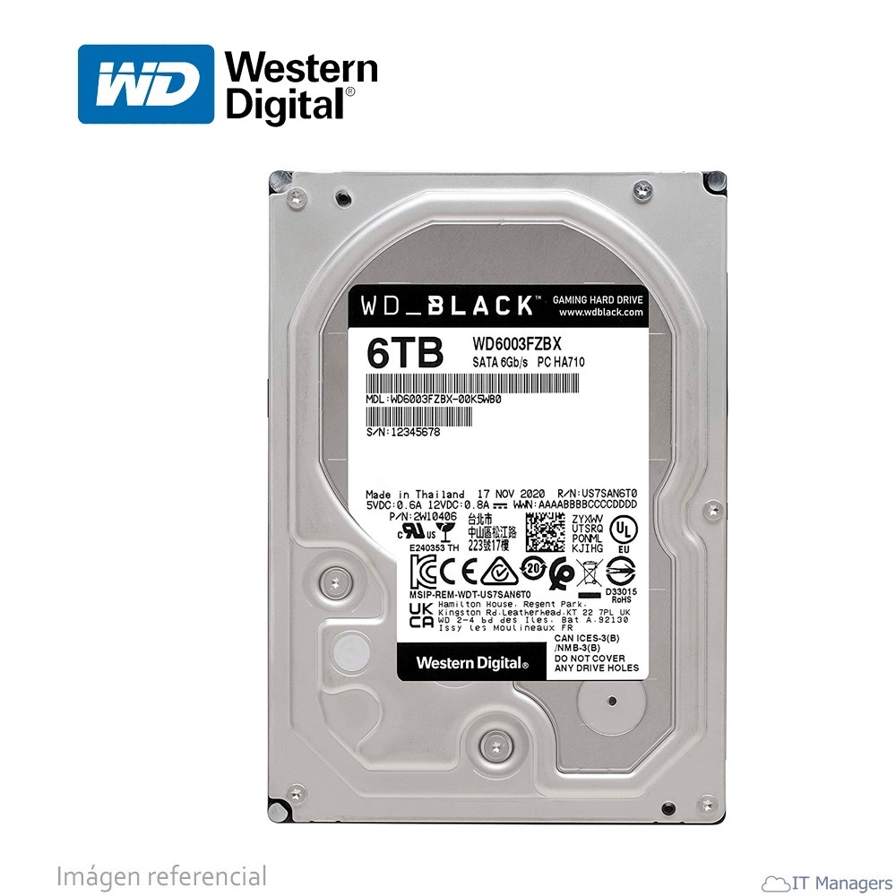 Disco Western Digital WD 6 TB Sata III 3.5″ | IT Managers